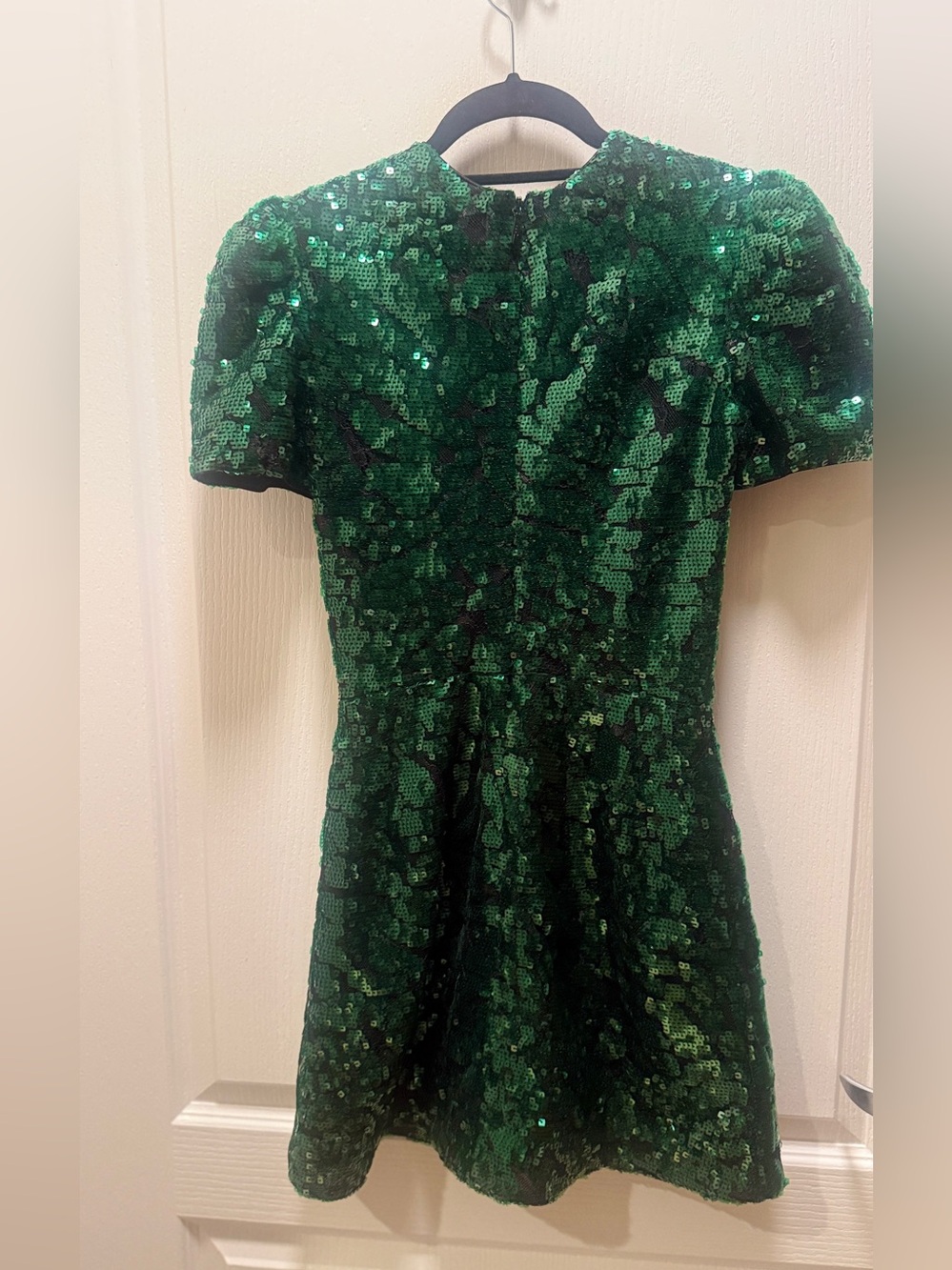 HELSI Coco A-Line Sequin Mini Dress in Emerald/Black SIze XS NWT - Picture 5 of 7